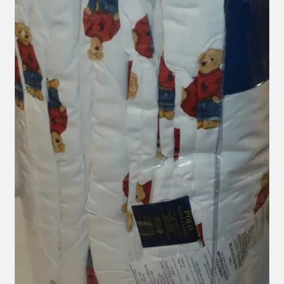 New Ralph Lauren Polo bear 2 piece comforter set Twin